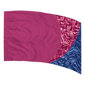 custom pinks and blue color guard flag