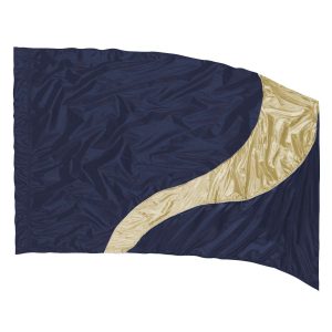 custom navy and gold color guard flag