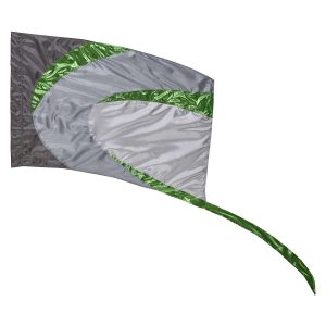 custom greys and green color guard flag