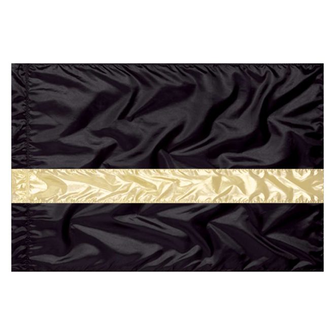 custom black and gold color guard flag