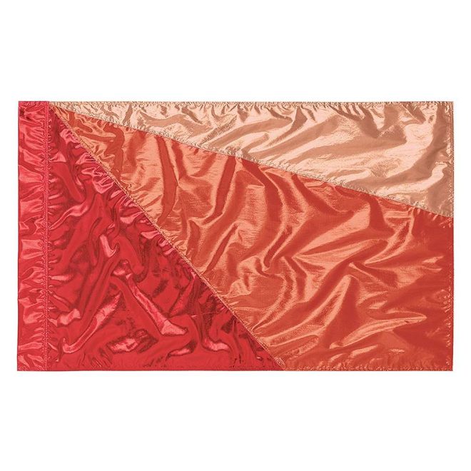 custom red, orange, and gold color guard flag