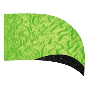 custom lime and black color guard flag