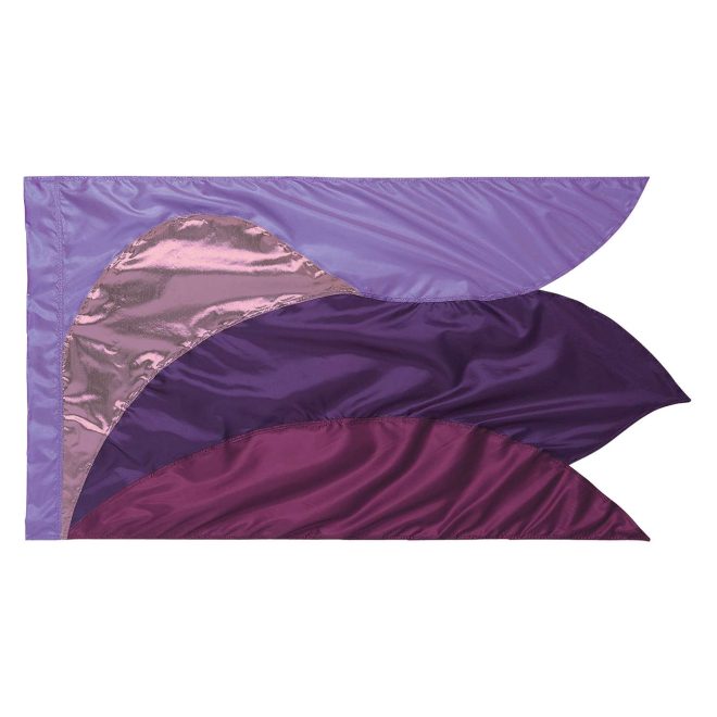 custom purples color guard flag