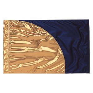 custom gold and navy color guard flag