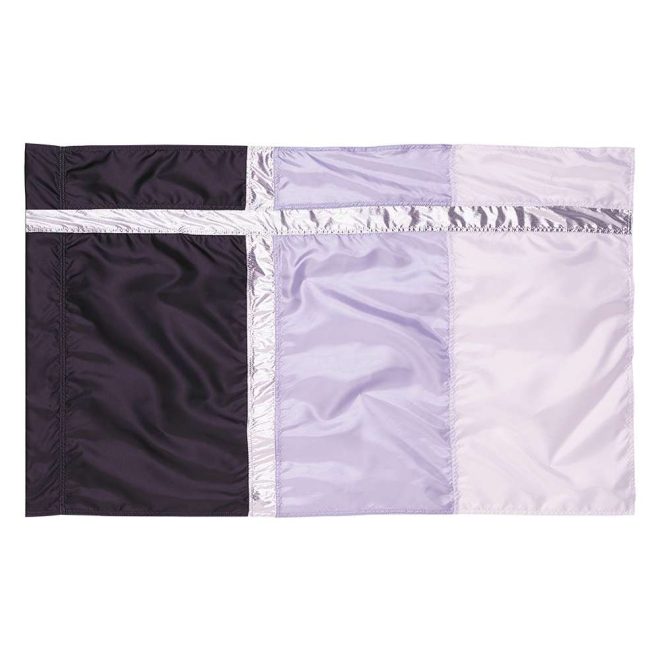 custom black and purples color guard flag