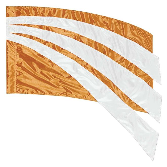 custom white and gold color guard flag