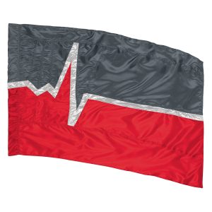 Red, silver, and grey custom sewn color guard flag 5237951