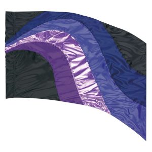 custom purples and black color guard flag