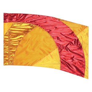 custom yellows and red color guard flag