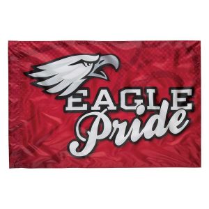 custom red eagle printed spirit flag