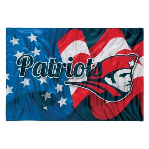 custom red white and blue patriots printed spirit flag