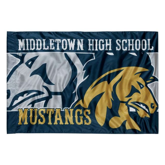 custom navy mustangs printed spirit flag