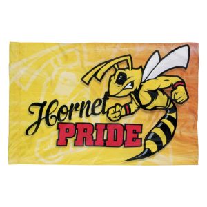custom yellow hornet printed spirit flag