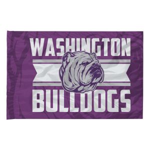 custom purple bulldogs printed spirit flag
