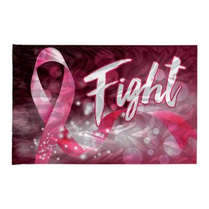 custom pink fight printed spirit flag