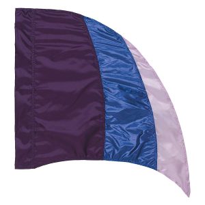 custom purples and blue color guard swing flag