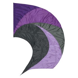 custom black and purples color guard swing flag
