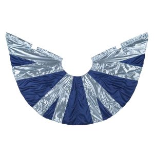 custom glacier wings in royal blue china silk with lame