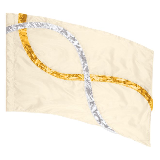 Ivory/Metallic Sewn Color Guard Flag 5521600