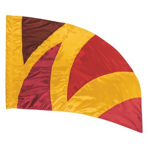 red and gold sewn color guard flag