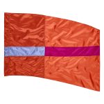 orange, purple, and magenta In Stock Sewn color guard Flag