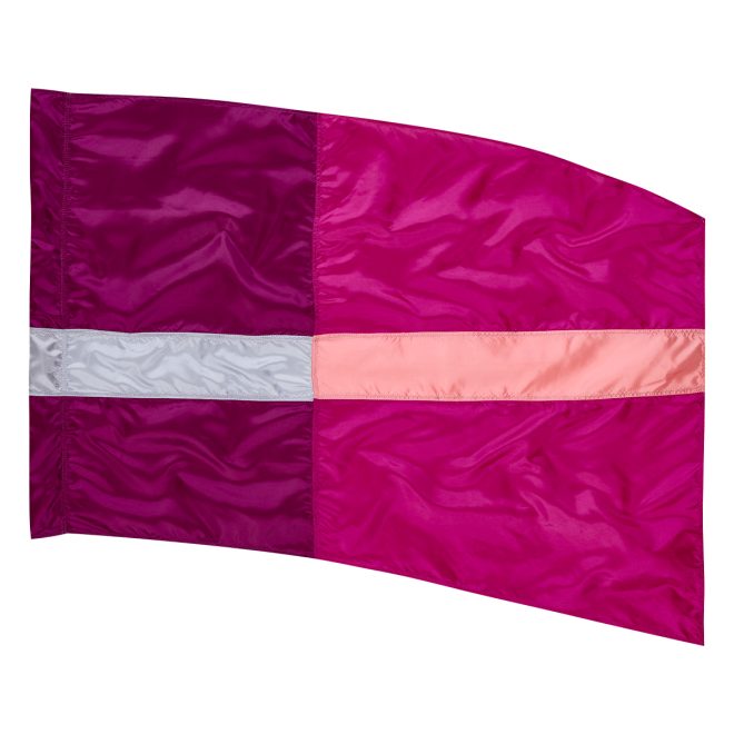 pink, magenta, and silver In Stock Sewn color guard Flag