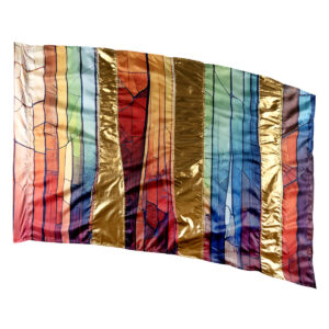 rainbow stained glass hybrid color guard flag