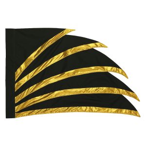 Black/Gold Sewn Color Guard Flag 5532900