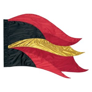 Black/Gold/Red Sewn Color Guard Flag 5533800