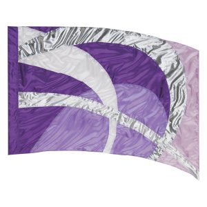 Purple/silver sewn color guard flag