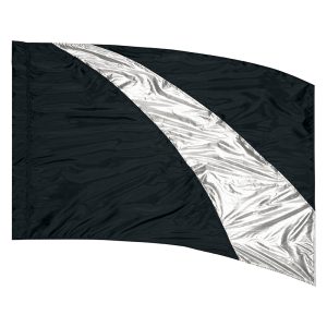 Black/Silver Sewn Color Guard Flag 5538580