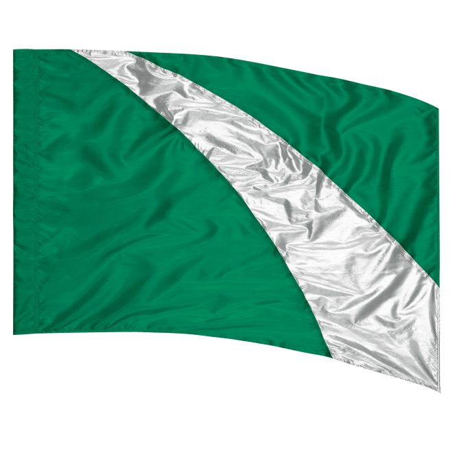 Kelly/Silver Sewn Color Guard Flag 5538580