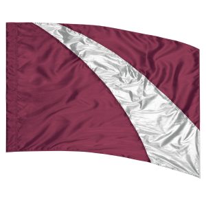 Maroon/Silver Sewn Color Guard Flag 5538580