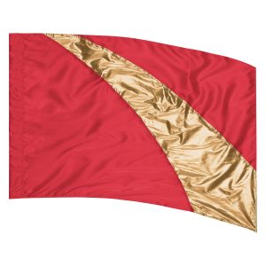 Red and Metallic Gold Sewn Color Guard Flag 5538580