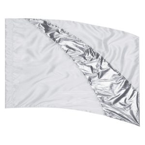 White/Silver Sewn Color Guard Flag 5538580