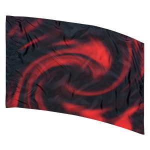 tie dye red and black printed color guard flag
