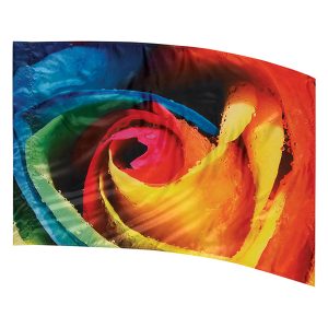 rainbow rose printed color guard flag