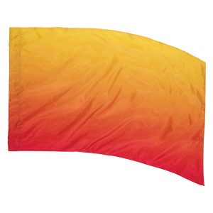 yellow to red ombre printed color guard flag
