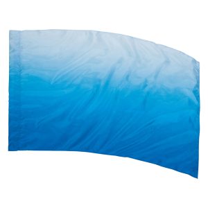 white to blue ombre printed color guard flag