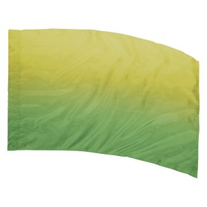 yellow to green ombre printed color guard flag