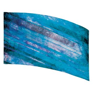 blue, black, and purple streaks printed color guard flag