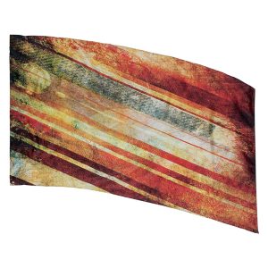 red, yellow, and black streaks printed color guard flag