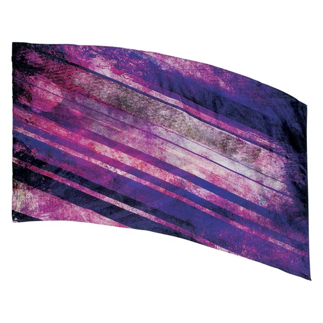 pink, purple, and black streaks printed color guard flag