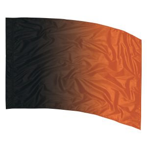 black to orange ombre printed color guard flag