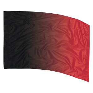 black to red ombre printed color guard flag