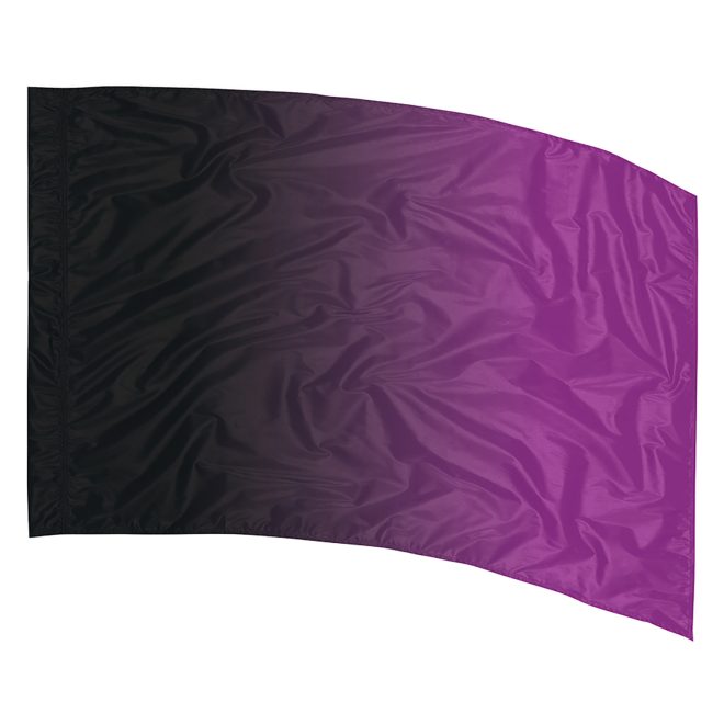 black to purple ombre printed color guard flag