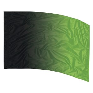 black to green ombre printed color guard flag