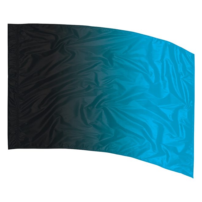 black to blue ombre printed color guard flag