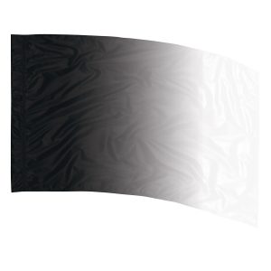 black to white ombre printed color guard flag