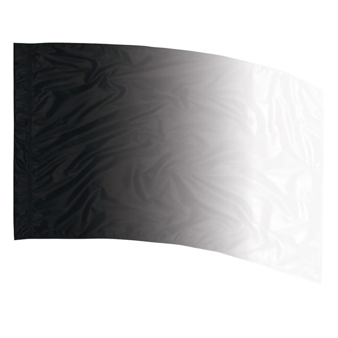 black to white ombre printed color guard flag